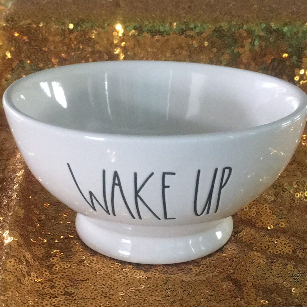 Set of 2. Rae Dunn “Wake Up” cereal bowl